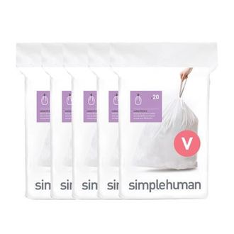 Simplehuman Code V Custom Fit Liners with Quick Dispense Packs in 100 Liners at Nordstrom, Size Refill