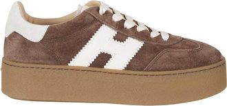 Hogan Cool H698 Suede Trainers - female - Hogan - Sneakers - Brown - 5 1/2 UK - Shoes