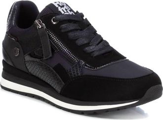 Xti Womens Lace-Up Sneakers In Black