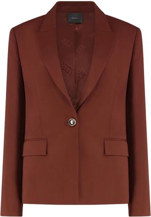 Pinko Gente Jacket - Dames - Blazers - Bruin - L - Polyester - Jassen