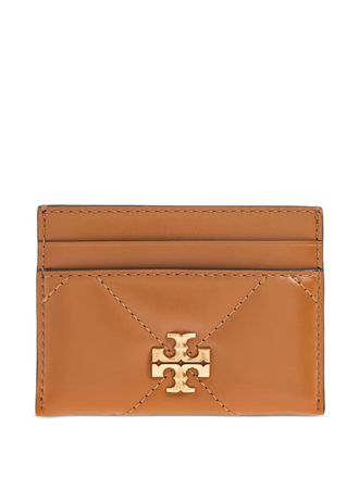 Tory Burch Kira quilted-logo cardholder - Brown