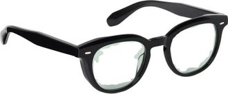 Oliver Peoples Accessoires, Heren, Zwart, ONE Size, Groene Lens Zonnebril