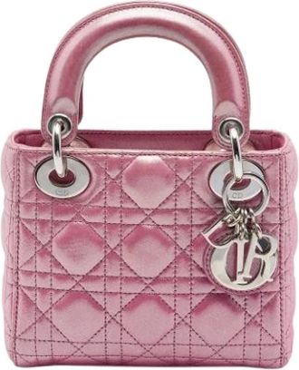 Dior Pre-owned Mini Lady - Dames - Vintage Handtas - Roze - ONE Size - Leer - Vintage