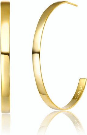 Rachel Glauber 14k Gold Plated Open Hoop
