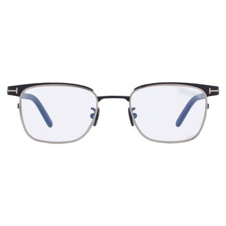 Tom Ford Blue Light Block Square Mens Eyeglasses FT5854-D-B 001 49