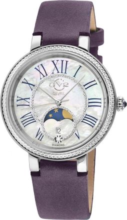 Gevril Group Genoa Mother of Pearl Dial Quartz Moon Phase Ladies Watch 12540