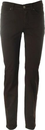 C.Ro Slim-fit Broeken - Dames - Slim Fit Broeken - Bruin - S - Leer - Broeken