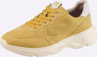 Caprice Sneaker CAPRICE, Damen, Gr. 37, gelb, Glattleder, Leder, Veloursleder, Schuhe Sneaker