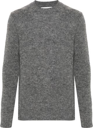 Jil Sander crew-neck apalaca wool jumper - men - Polyamide/Virgin Wool/Alpaca Wool - 46 - Grey