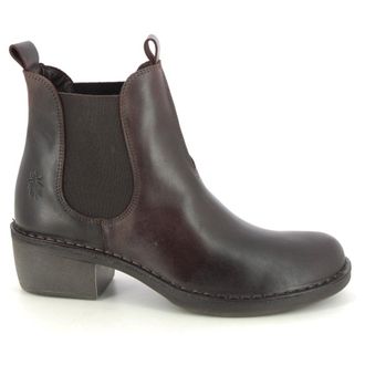 FLY London MEME030FLY Leather Womens Ankle Boots - Dark Brown - Size:UK 5