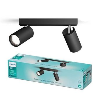 Philips Idris Foco De Techo Negro Doble Cabeza Ip44