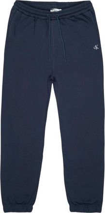 Calvin Klein Jeans Broeken, Heren, Blauw, XL, Katoen, NY Script Heren Trainingsbroeken