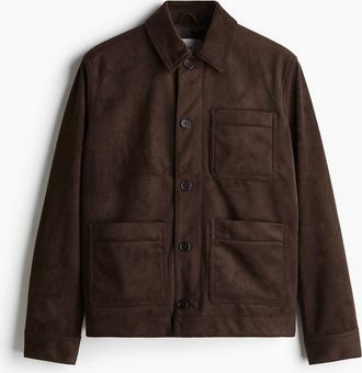 H&M Jacke in Regular Fit - Dunkelbraun