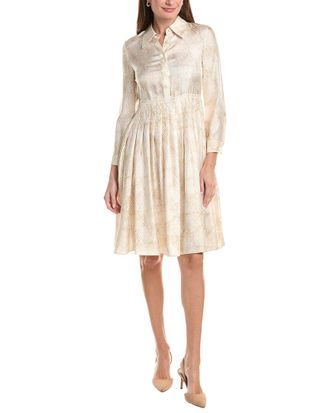 Lafayette 148 New York Pintuck Waist Shirtdress