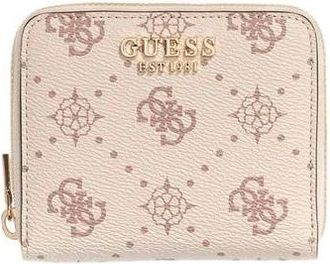 Guess Accessoires, Dames, Beige, ONE Size, Carrie Logo SLG Small Zip Around