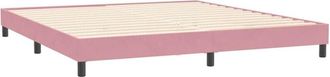 vidaXL Estructura de cama sin colchón terciopelo rosa 200x210 cm Vidaxl