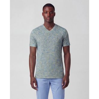 Lords of Harlech Paisley Pile Mens Vneck Tee in Paisley Pile Sunshine at Nordstrom, Size Xx-Large
