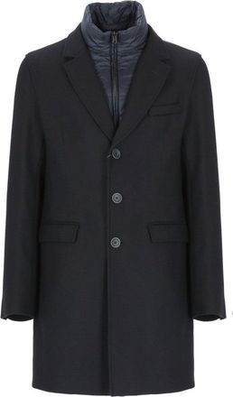 Herno Melton Wool Coat With Detachable Padded Inner Layer