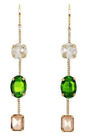 Petit Moments Alice Linear Drop Earrings in Neutral Green at Nordstrom Rack