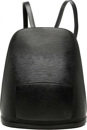 Louis Vuitton Black Noir Leather Backpack (Pre-Owned)