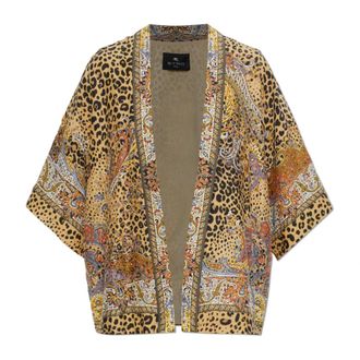 Etro Etro, Kimonos, female, Beige, Size: M Silk Kimono