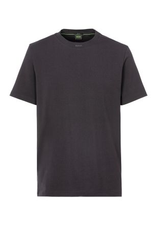 Boss Green by Hugo Boss T-Shirt BOSS GREEN Tee Rib, Herren, Gr. S, blau (dunkelblau402), Single Jersey, Obermaterial: 95% Baumwolle, 5% Elasthan, unifarben, regular fit, Rund