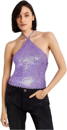 Retrof&ecirc;te Myles Sequin Top - Dames - Tops zonder mouwen - Roze - Xs/S - Pailletten - Tops