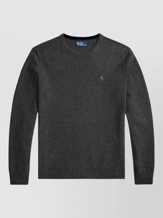 Ralph Lauren logo crew neck knit sweater long sleeves