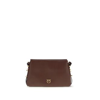 Pinko Brown Calf Leather Bos Taurus Shoulder Womens Bag