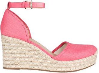 Michael Kors Kendrick Wedge Espadrilles for Women in Pink Canvas with Straps
