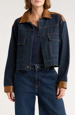 Vigoss Western Denim Trucker Jacket in Dark Wash at Nordstrom Rack, Size X-Large