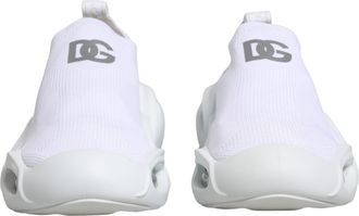 Dolce & Gabbana White Slip On Wave Low Top Sneakers Womens Shoes