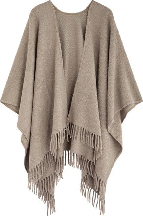 Eileen Fisher Eileen Fisher Boucl&eacute; Alpaca-blend Shawl - Taupe - One Size
