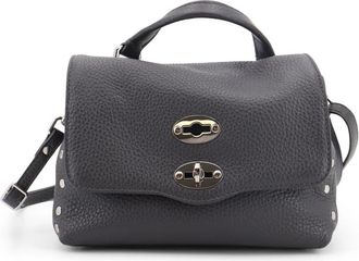 Zanellato Postina Baby - Dames - Handtassen - Grijs - ONE Size - Leer - Tassen