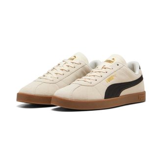 Puma Sneaker PUMA CLUB II, Damen, Gr. 38, schwarz (alpine snow, puma schwarz, puma gold), Leder, unifarben, Schuhe Sneaker