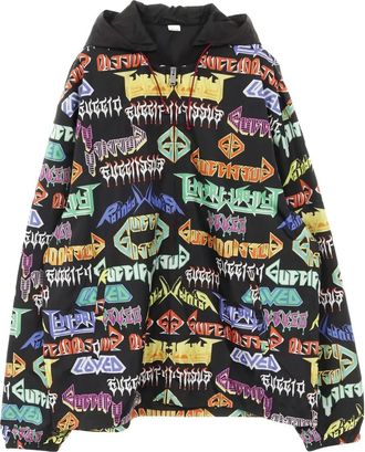 Gucci Giacca a fantasia con cappuccio - Nero