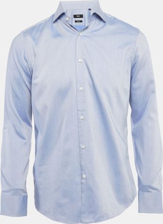 HUGO BOSS Boss Hugo Boss Blue Gabardine Regular Fit Shirt