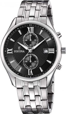 Festina F6854-8 Mens Timeless Chronograph Watch - Silver - One Size