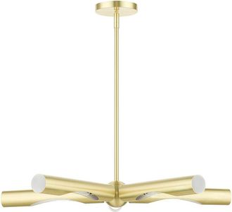 Livex Lighting Acra Brass 5 Light Chandelier