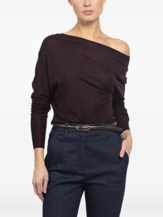 A.L.C. draped long-sleeve top - Paars