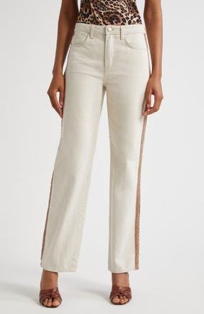 L'agence Jones High Waist Stovepipe Jeans in Desert Tan/Ivory Taupe at Nordstrom Rack, Size 23