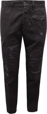 Dondup Vintage Cargo Broek - Heren - Slim Fit Broeken - Zwart - W31 - Katoen - Broeken