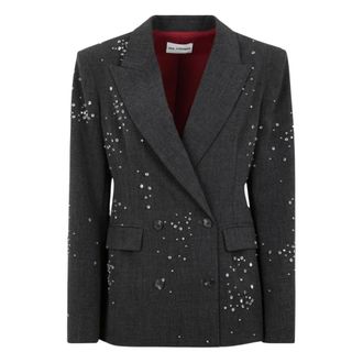 Des_Phemmes Blazer de Doble Botonadura Adornado - Jackets - Mujer - Gris - S