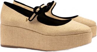 Larroude Womens Blair Flatform In Beige