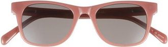 Eyebobs The Director 46mm Small Polarized Square Sunglasses in Mauve Pink at Nordstrom, Size +3.00