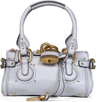 Chlo&eacute; Small Leather Paddington Bag - Dames - Handtassen - Blauw - ONE Size - Leer - Tassen