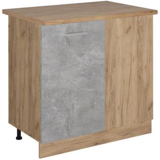 Vicco Armario De Esquina R-line, Hormig&oacute;n, 86 Cm, Et Roble