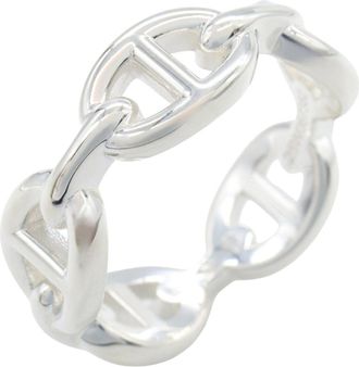 Herm&egrave;s Silver Silver 925 Band Ring (Pre-Owned)
