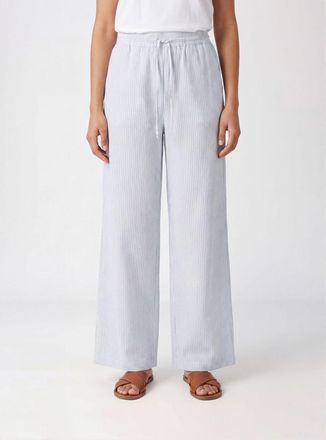Roberto Collina Pantaloni palazzo in cotone e seta a righe
