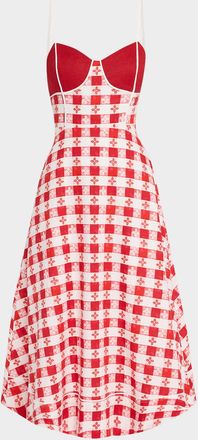 Rachel Antonoff Harper Gingham A-Line Midi Dress